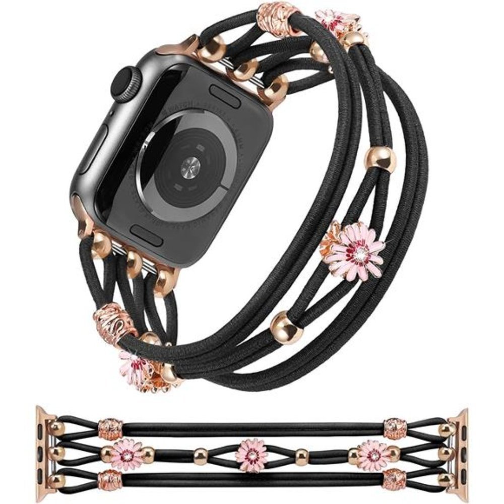 NEW Floral Beaded Boho Apple Watch Band